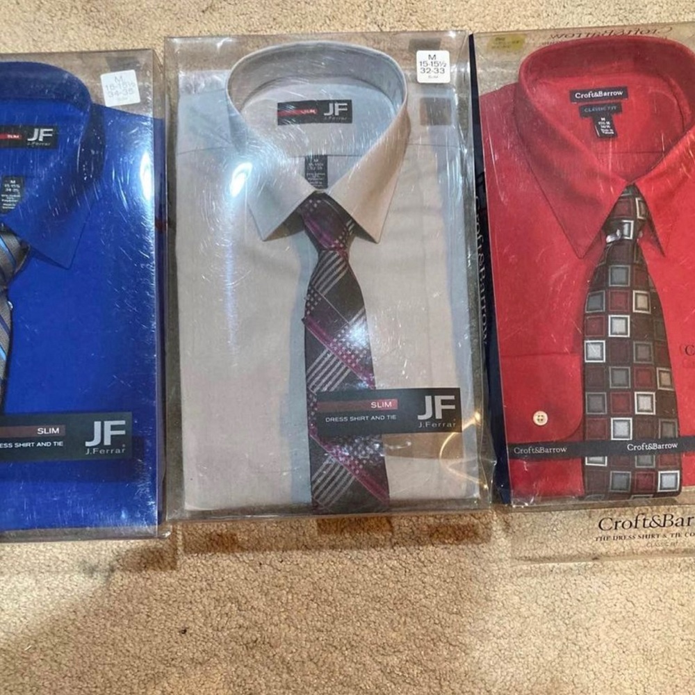 NWT 3 men dress shirts. Will sell all three for $30